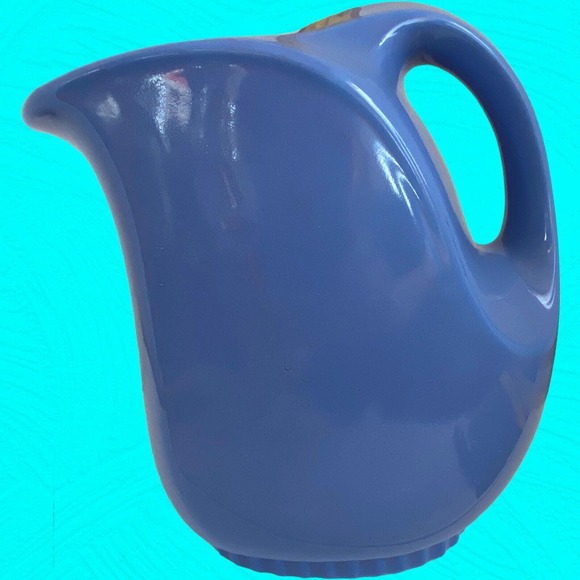Hall China 5118 Made For Montgomery Ward Water Pitcher Blue No Lid Vintage - Picture 1 of 10